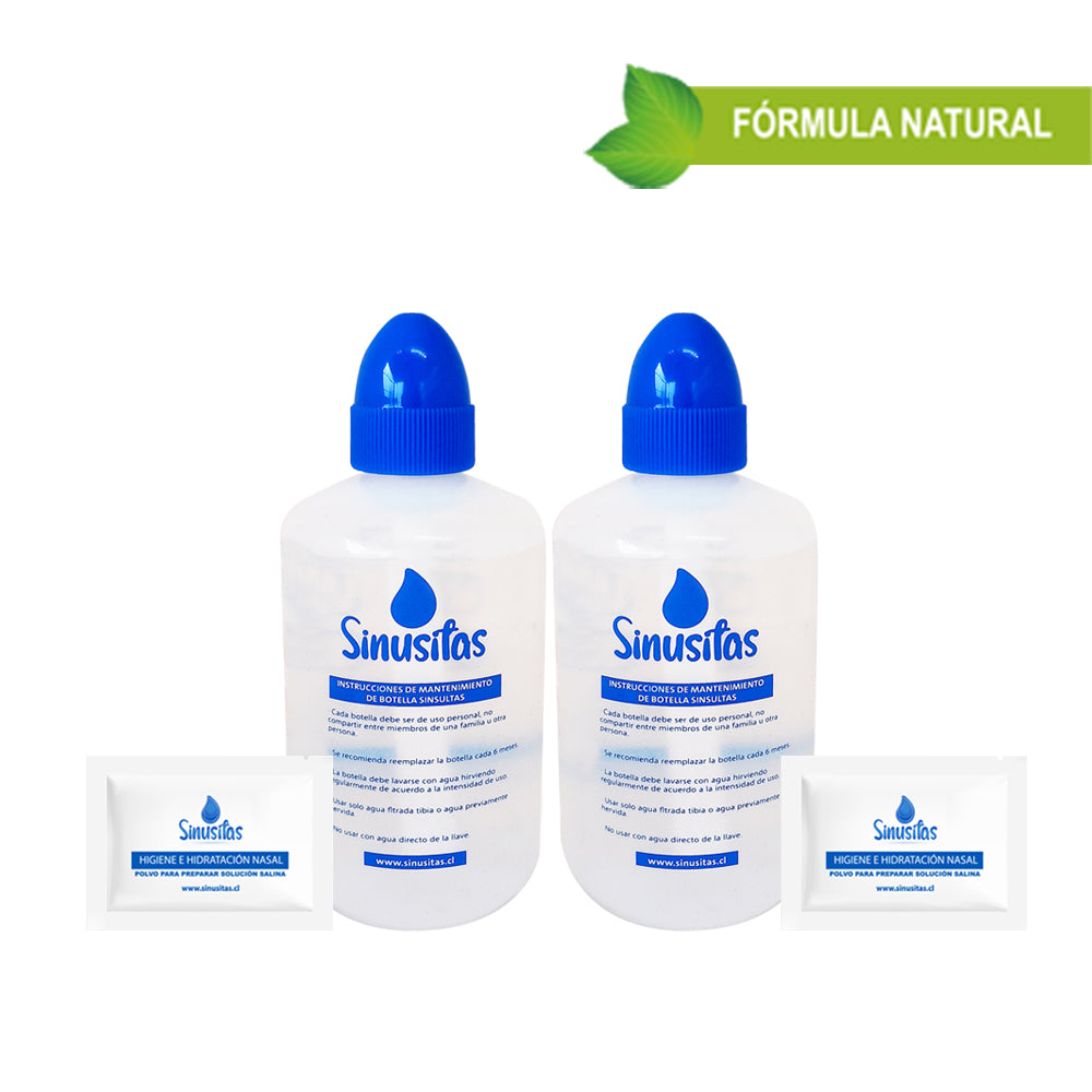 Pack 2 kit Botella +60 sachets